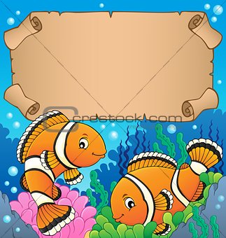 Small parchment with clownfish theme