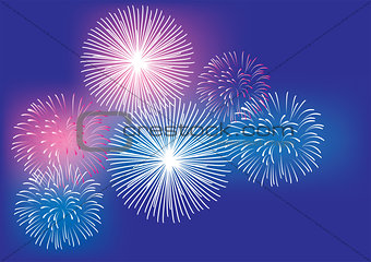 Vector Fireworks Background