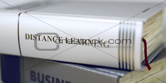 Distance Learning - Business Book Title. 3d