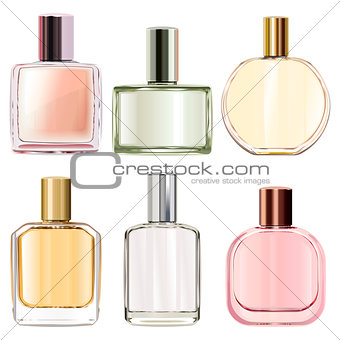 Vector Female Perfume Icons
