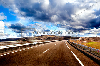 Empty highway,road and car travel concept