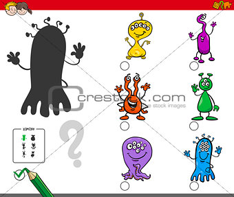 shadows game with cartoon alien characters
