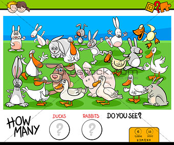 counting ducks and rabbits educational game for kids