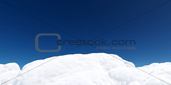 White cloud and sky 3d render
