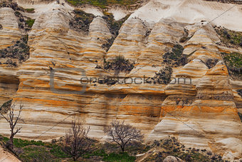 Eroded stone cliffs