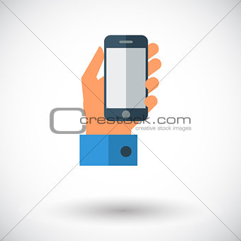 Hand holding Mobile phone