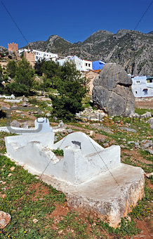Old cemetery in Chefchaouen, Morocco.