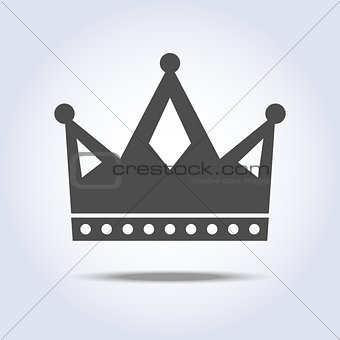 Gray colors crown icon symbol