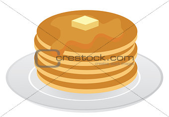Vector Pancakes Isolated