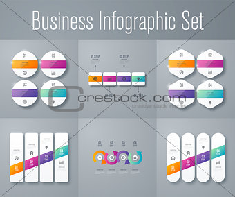 Set with infographics