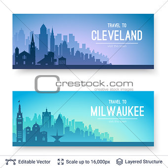 Cleveland and Milwaukee famous city scapes.