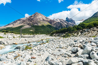 Mountain brook in the national park Los Glaciares