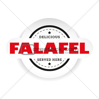 Falafel vintage stamp sign