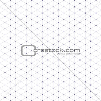Triangle pattern with connecting lines and dots 