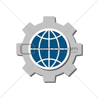 Global setting flat icon