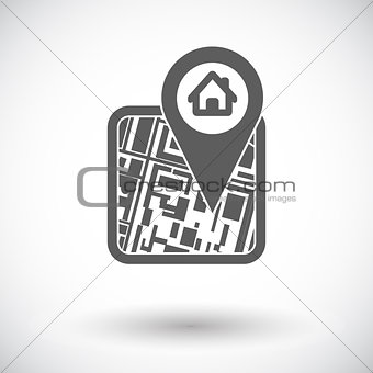 GPS map icon.