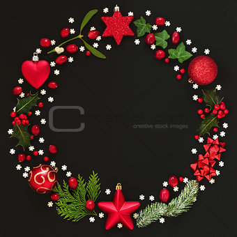 Abstract Christmas Wreath Garland