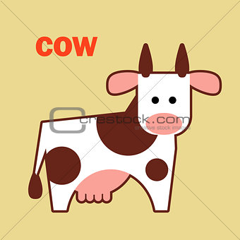 Farm animal cow simple