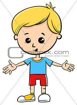 cute little boy cartoon kid character
