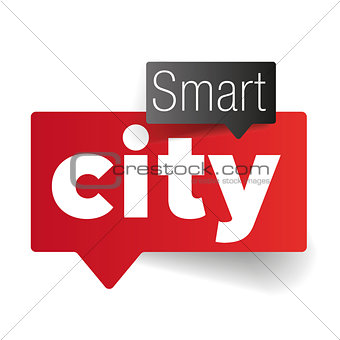 Smart city speech bubble