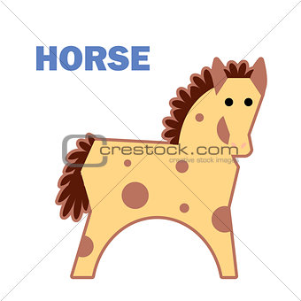 Farm animal horse isolated