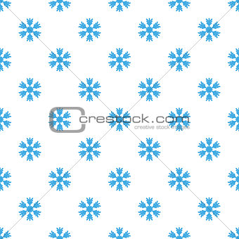 Seamless pattern with snowflakes on white