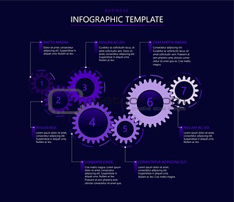 Infographic template with gears