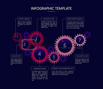 Infographic template with gears 2