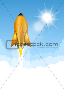 Gold rocket launch
