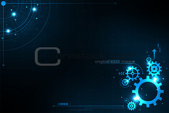 Gears in technology concept.