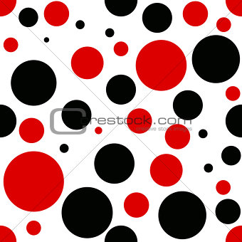 Vector red and black dot geometry pattern. color abstract geometric background . creative art deco. hipster fashion print