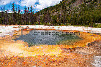 Hot thermal waters in Yellowstone National Park
