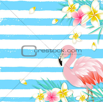 Blue summer vector tropical background