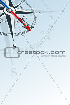 compass southeast background vector illustration