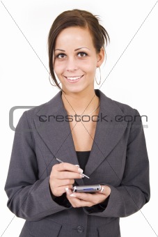 Business woman with PDA