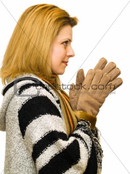 gloves woman