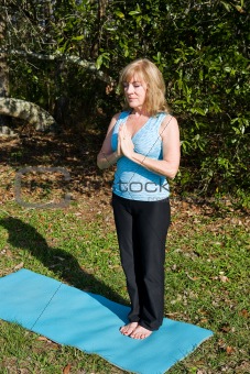 Mature Woman Yoga - Breathing