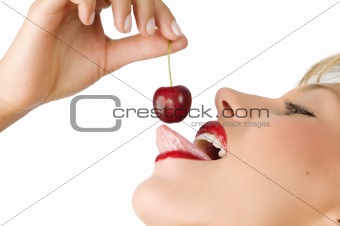 licking cherry