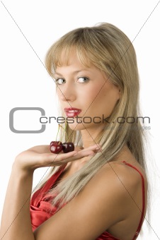 blond and red cherries